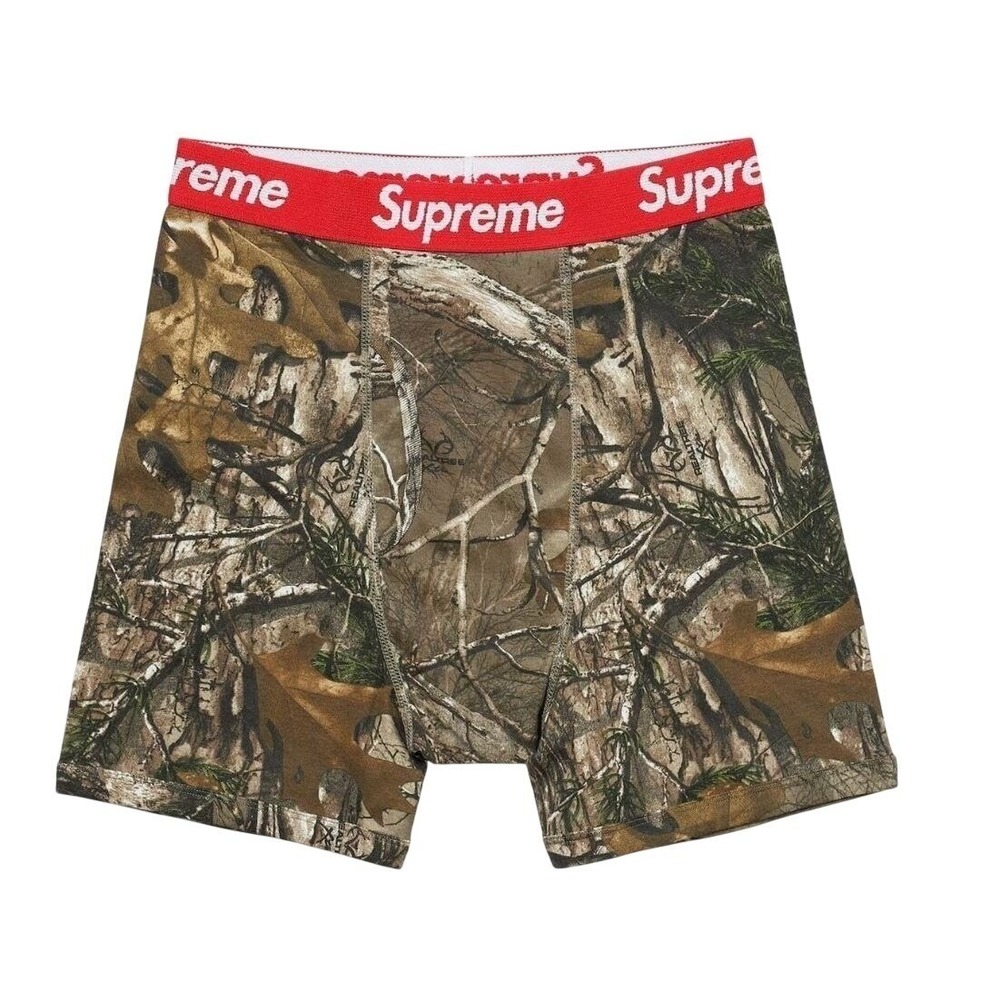 Supreme Hanes Realtree Boxer Briefs 2 Pack Woodbine Medium 32-34 Men's Underwear